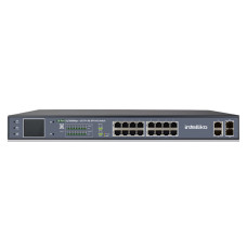 INT-VNST1006-122 - 16-х портовый сетевой неуправляемый коммутатор с PoE (+2 SFP)