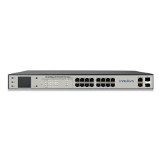 INT-VNST1007-130 - 16-х портовый сетевой неуправляемый коммутатор с PoE (+2 SFP)