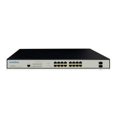 INT-VNST1008-137 - 16-х портовый сетевой управляемый коммутатор с PoE (+2 SFP)