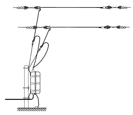 Антенна КВ 1-30 МГц наклонный луч 2W-L10